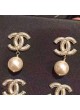 CHANEL DOUBLE C PEARL EARING